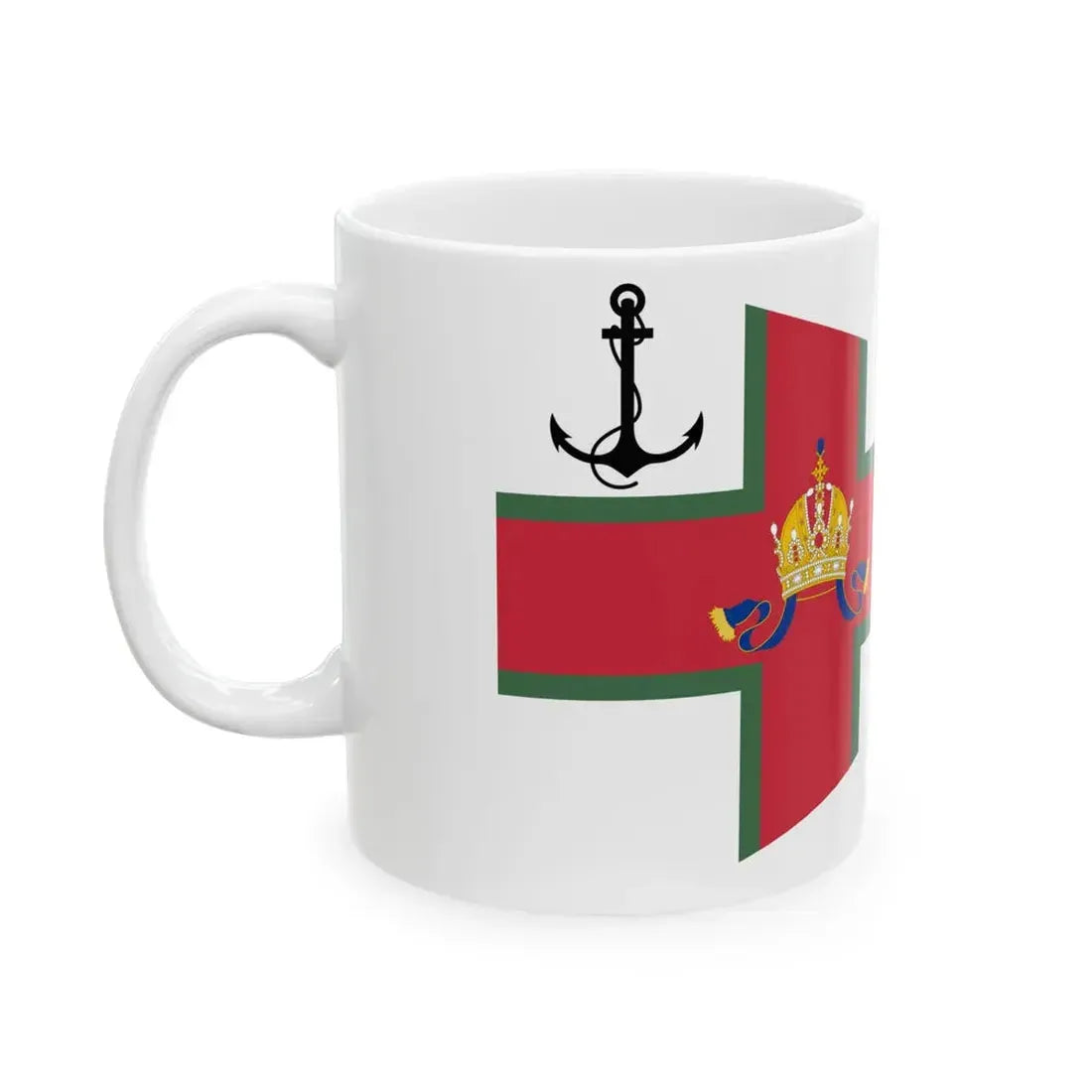 Pennant of Members of the Imperial and Royal Yacht Squadron Transleithania (Hungary) White Coffee Mug - Go Mug Yourself