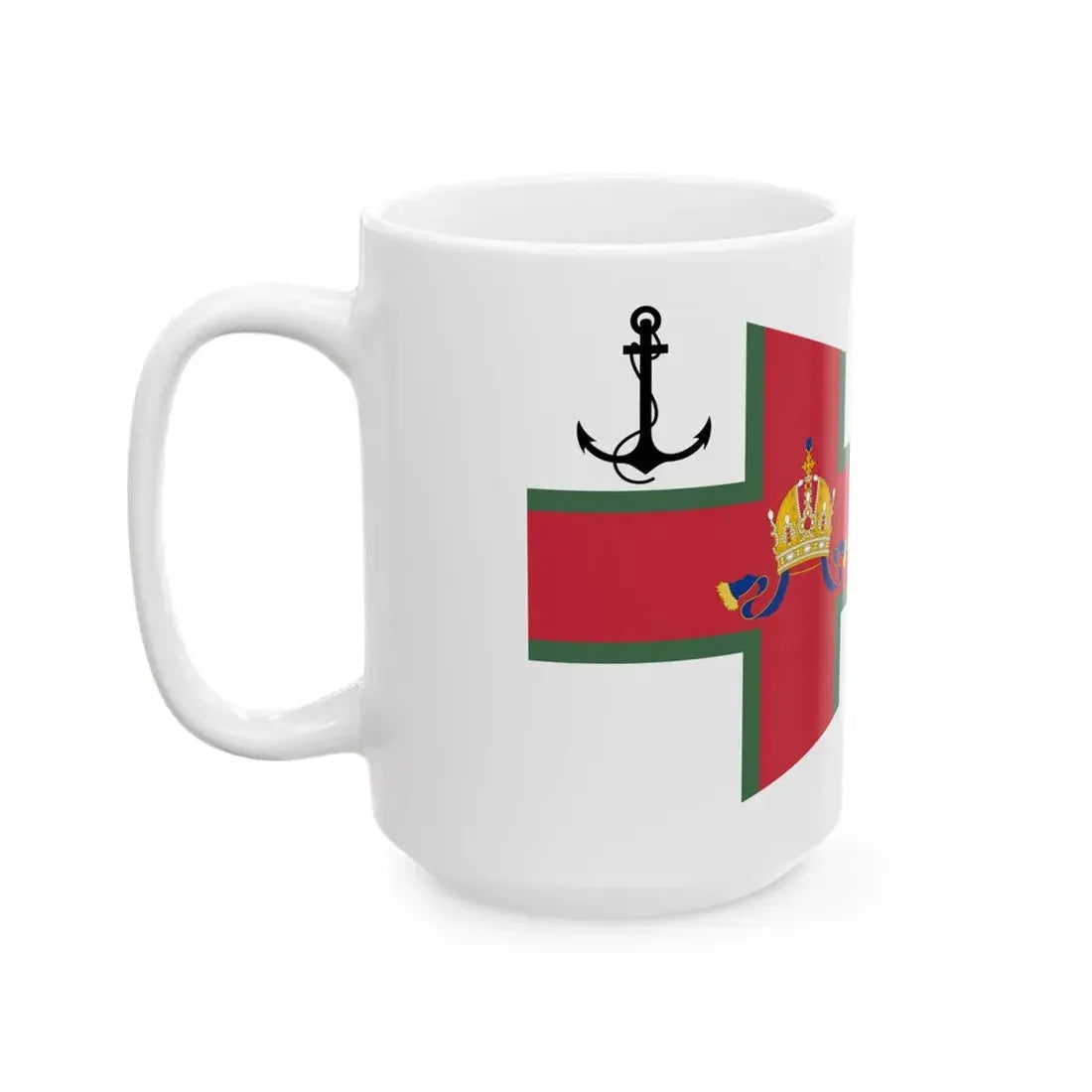 Pennant of Members of the Imperial and Royal Yacht Squadron Transleithania (Hungary) White Coffee Mug - Go Mug Yourself