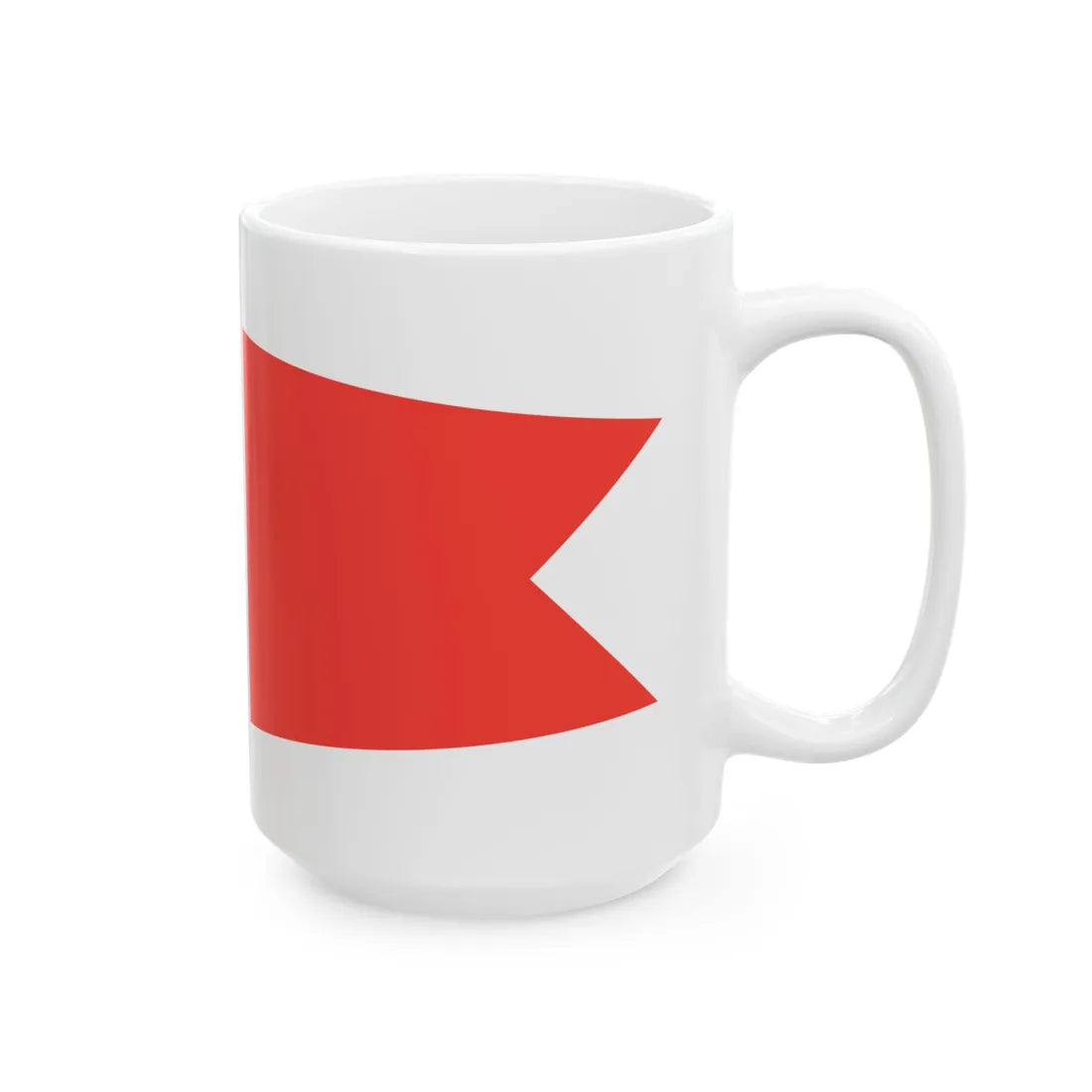 Pennant of the Chief of the Naval Air Force Staff of Madagascar Rear Admiral (Madagascar) White Coffee Mug - Go Mug Yourself