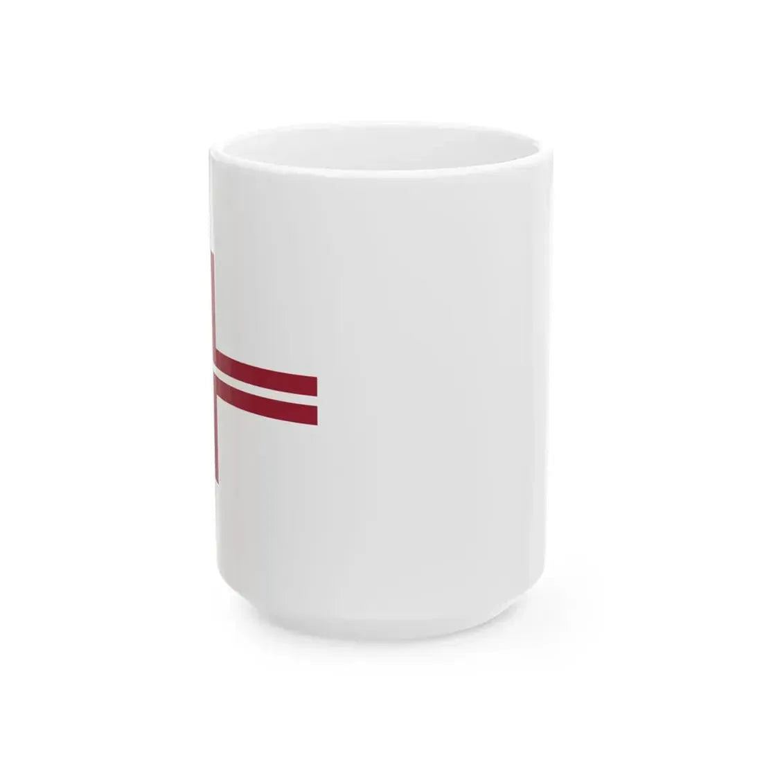Pennant of the Commander of Flotilla of Latvia (Latvia) White Coffee Mug 15oz - Go Mug Yourself