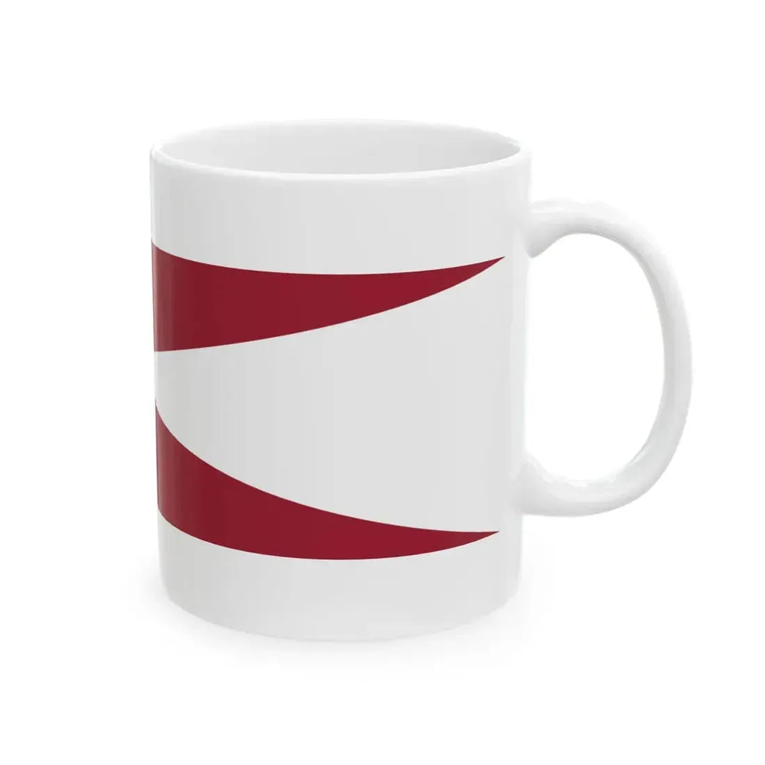 Pennant of the Commander of Squadron of Latvia (Latvia) White Coffee Mug - Go Mug Yourself