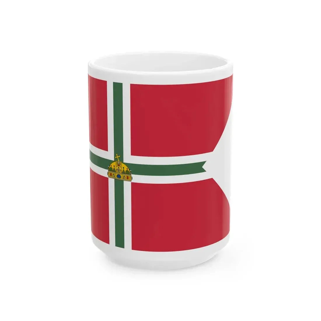 Pennant of the Commodore of Balaton-Furedi Yacht Club 1867 (Hungary) White Coffee Mug 15oz - Go Mug Yourself