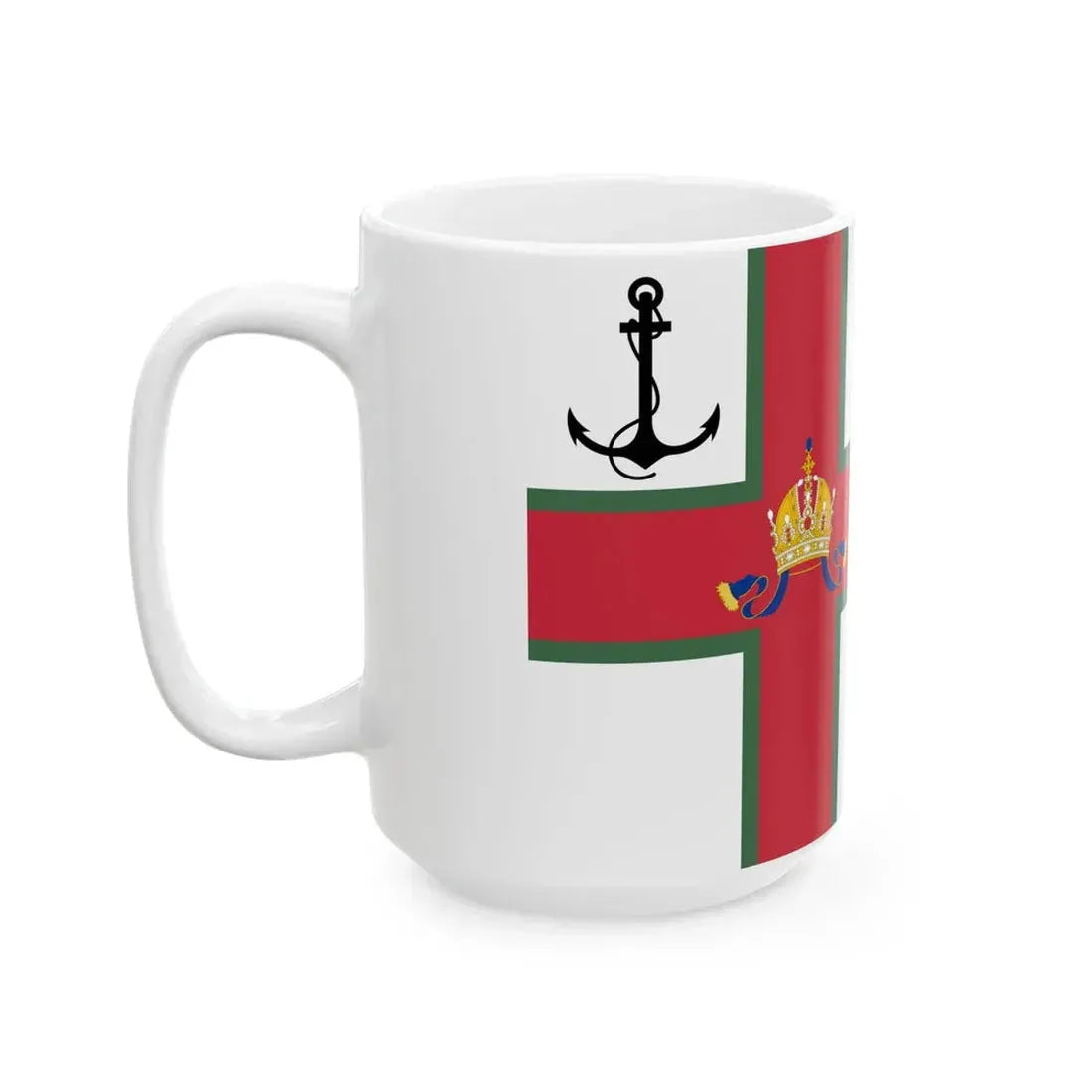 Pennant of the Rear Commodore of the Imperial and Royal Yacht Squadron Transleithania (Hungary) White Coffee Mug - Go Mug Yourself