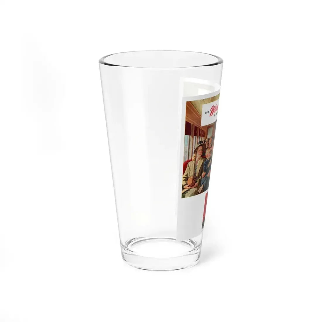 Pennsylvania Railroad advertisement, 1944 (Magazine Illustration) Pint Glass 16oz - Go Mug Yourself