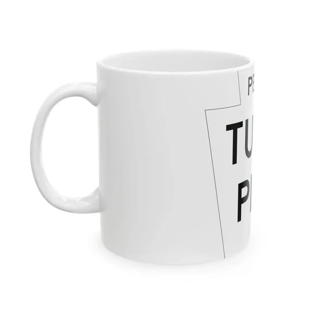 Pennsylvania Turnpike logo white (Pennsylvania) (Road Sign) White Coffee Mug - Go Mug Yourself