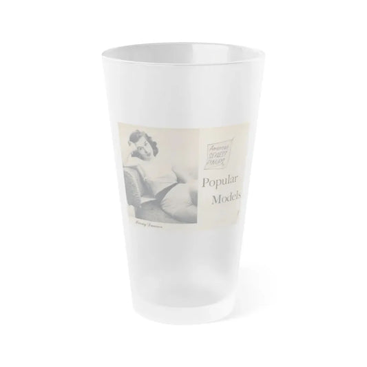 Penny Duncan #69 - 1 Page & 1 B&W Photo of Penny from EYE Digest Mag. Nov. '54 Featuring 25 of America's Sexiest Pin-Ups Section (Vintage Female Icon) Frosted Pint Glass 16oz 16oz Frosted - Go Mug Yourself