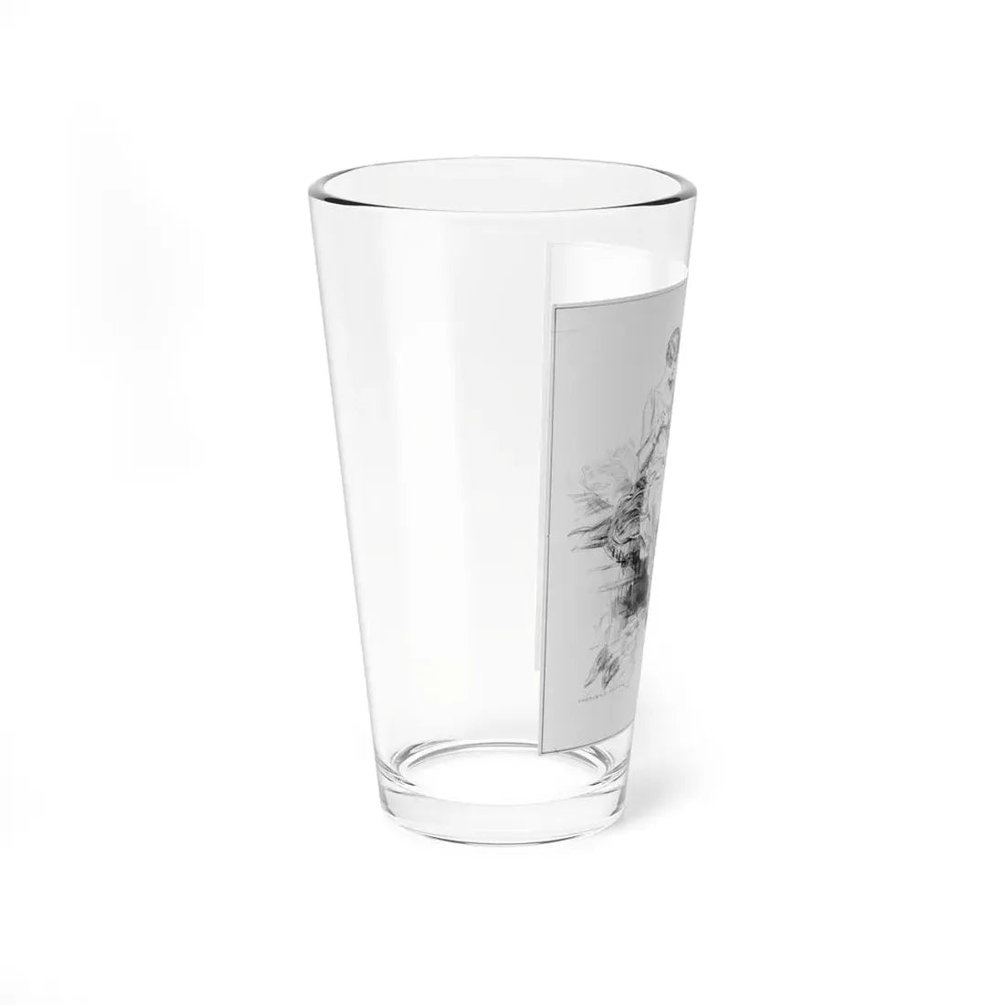 Pensive Woman (c. 1920s) (Magazine Illustration) Pint Glass 16oz - Go Mug Yourself