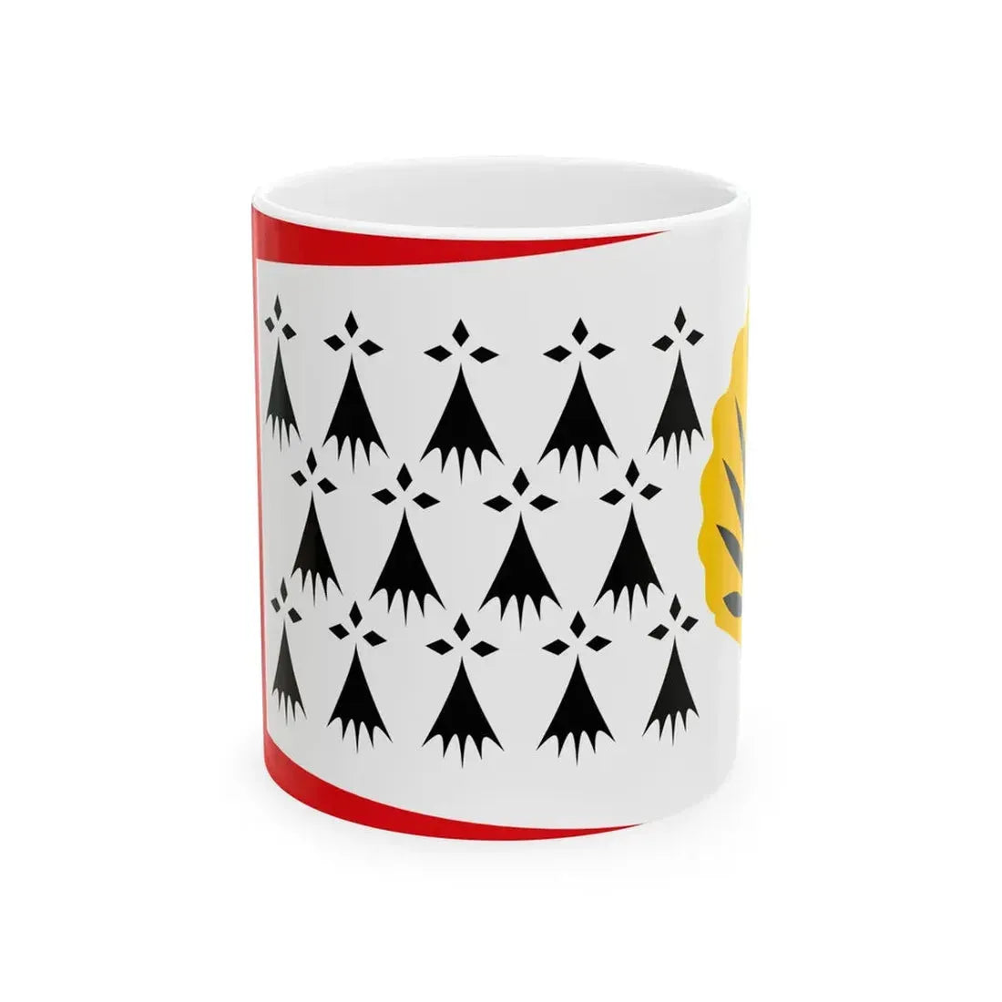 Penthievre traditional district flag (France) White Coffee Mug 11oz - Go Mug Yourself