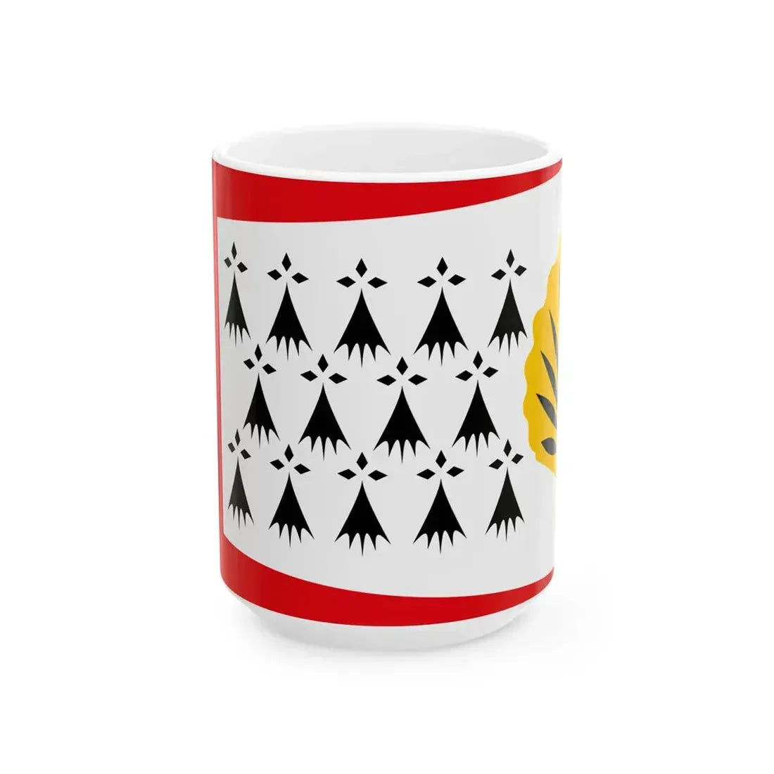 Penthievre traditional district flag (France) White Coffee Mug 15oz - Go Mug Yourself