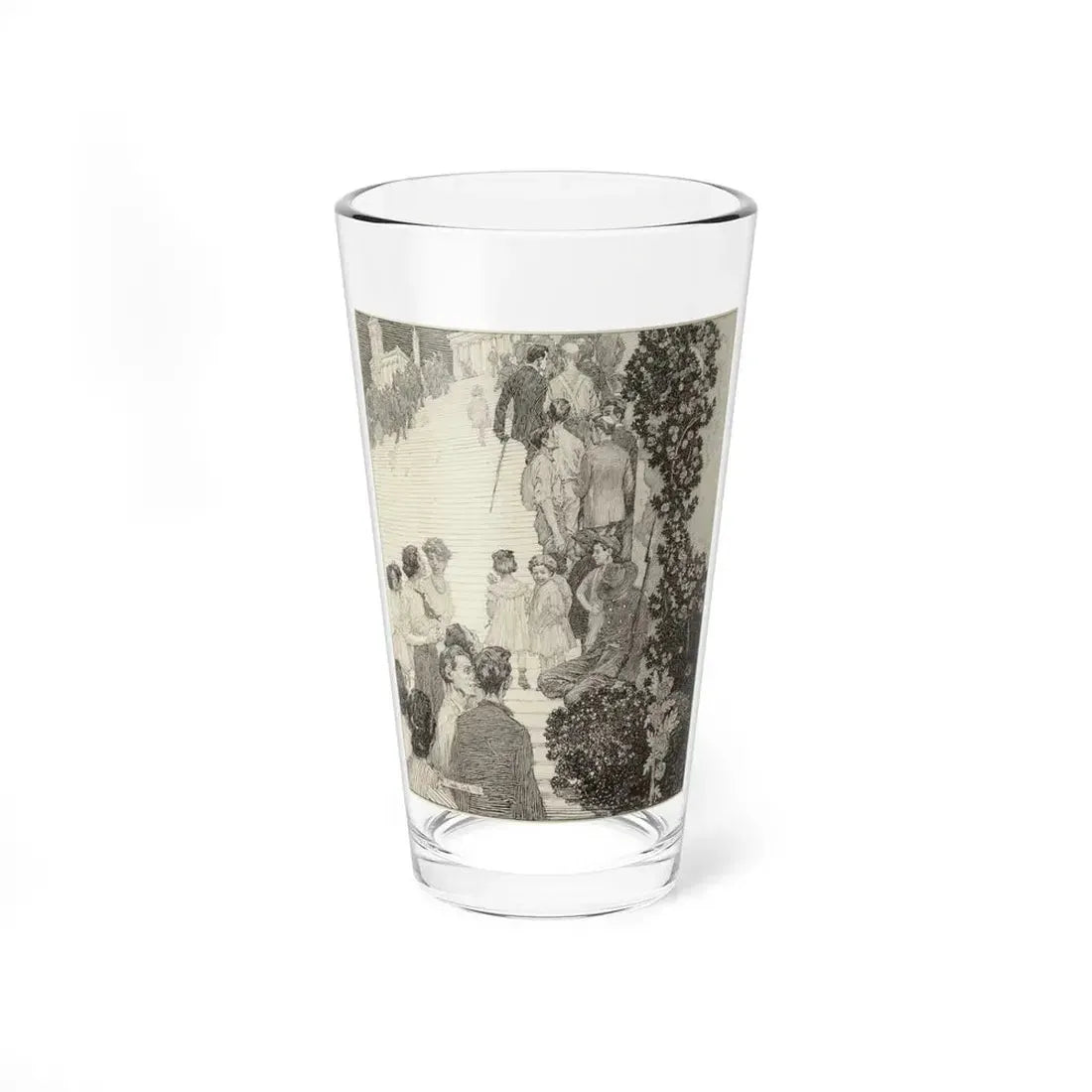 People Ascending Stairway (Magazine Illustration) Pint Glass 16oz 16oz - Go Mug Yourself