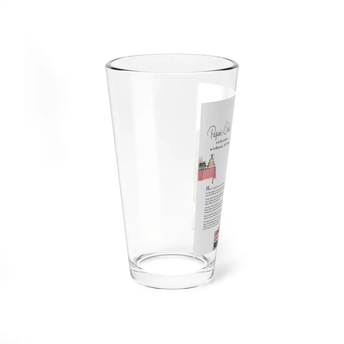 Pepsi ad, This Week Magazine, June 21, 1953 (Magazine Illustration) Pint Glass 16oz - Go Mug Yourself