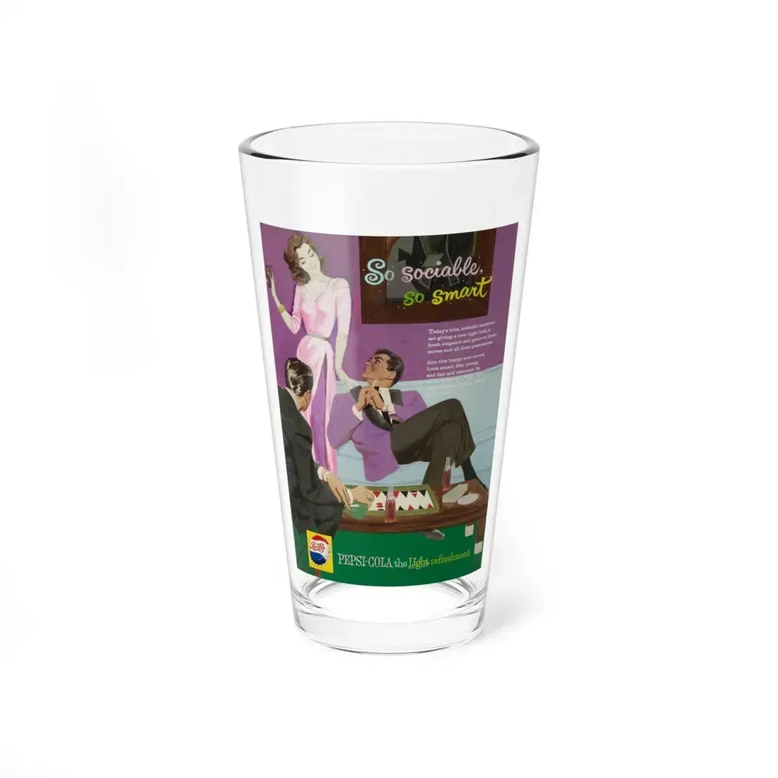 Pepsi-Cola, ad illustration (1) (Magazine Illustration) Pint Glass 16oz 16oz - Go Mug Yourself