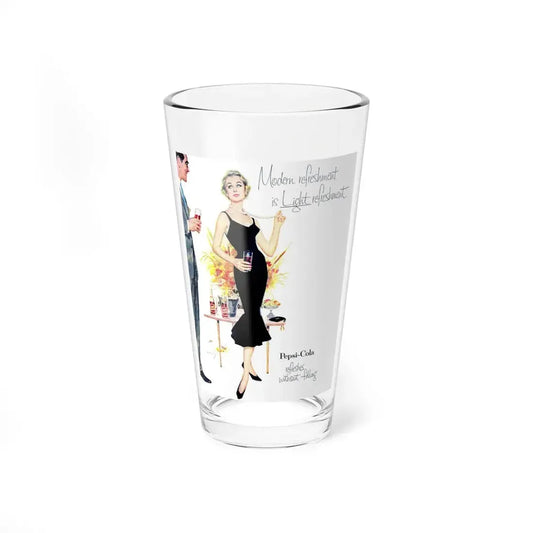 Pepsi-Cola ad, Look magazine, May 1955 (Magazine Illustration) Pint Glass 16oz 16oz - Go Mug Yourself
