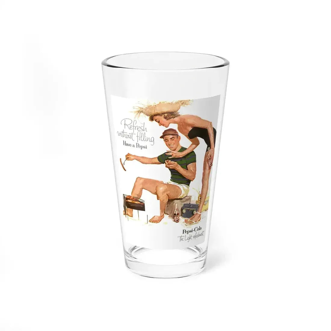 Pepsi-Cola advertisement (Magazine Illustration) Pint Glass 16oz 16oz - Go Mug Yourself