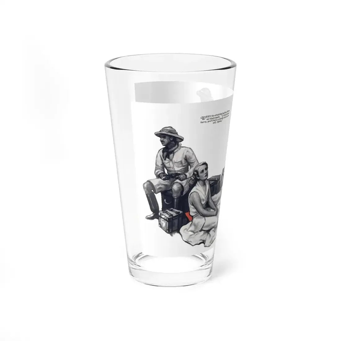 Perfect Cast and Setting (2), Liberty magazine, July 9, 1932 (Magazine Illustration) Pint Glass 16oz - Go Mug Yourself