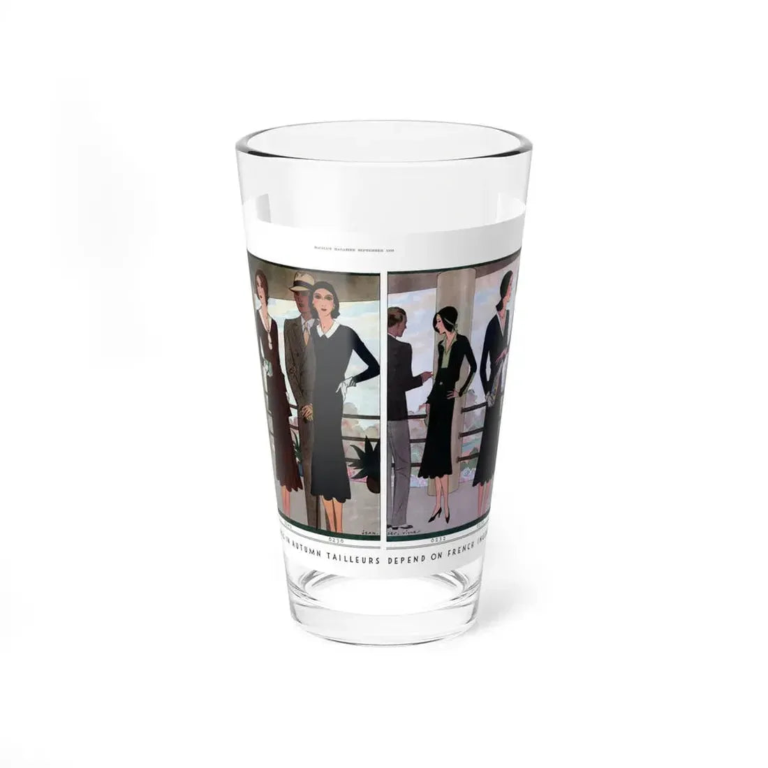 Perfect Lines In Autumn Tailleurs..., McCall's, September 1930 (Magazine Illustration) Pint Glass 16oz 16oz - Go Mug Yourself