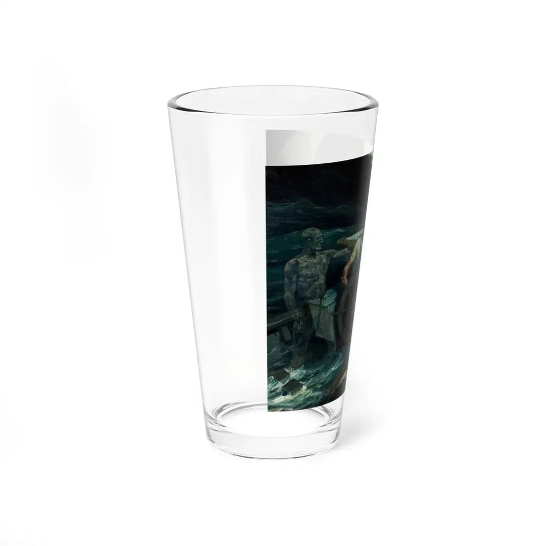 Peril at Sea, 1920 (Magazine Illustration) Pint Glass 16oz - Go Mug Yourself