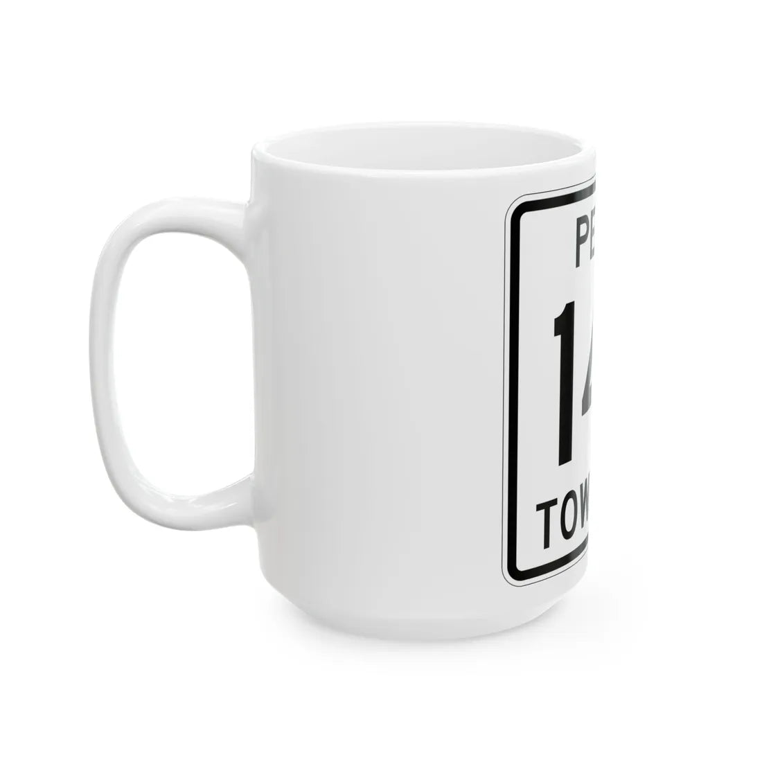 Perry Township Route 143 Logan County Ohio (Ohio) (Road Sign) White Coffee Mug - Go Mug Yourself