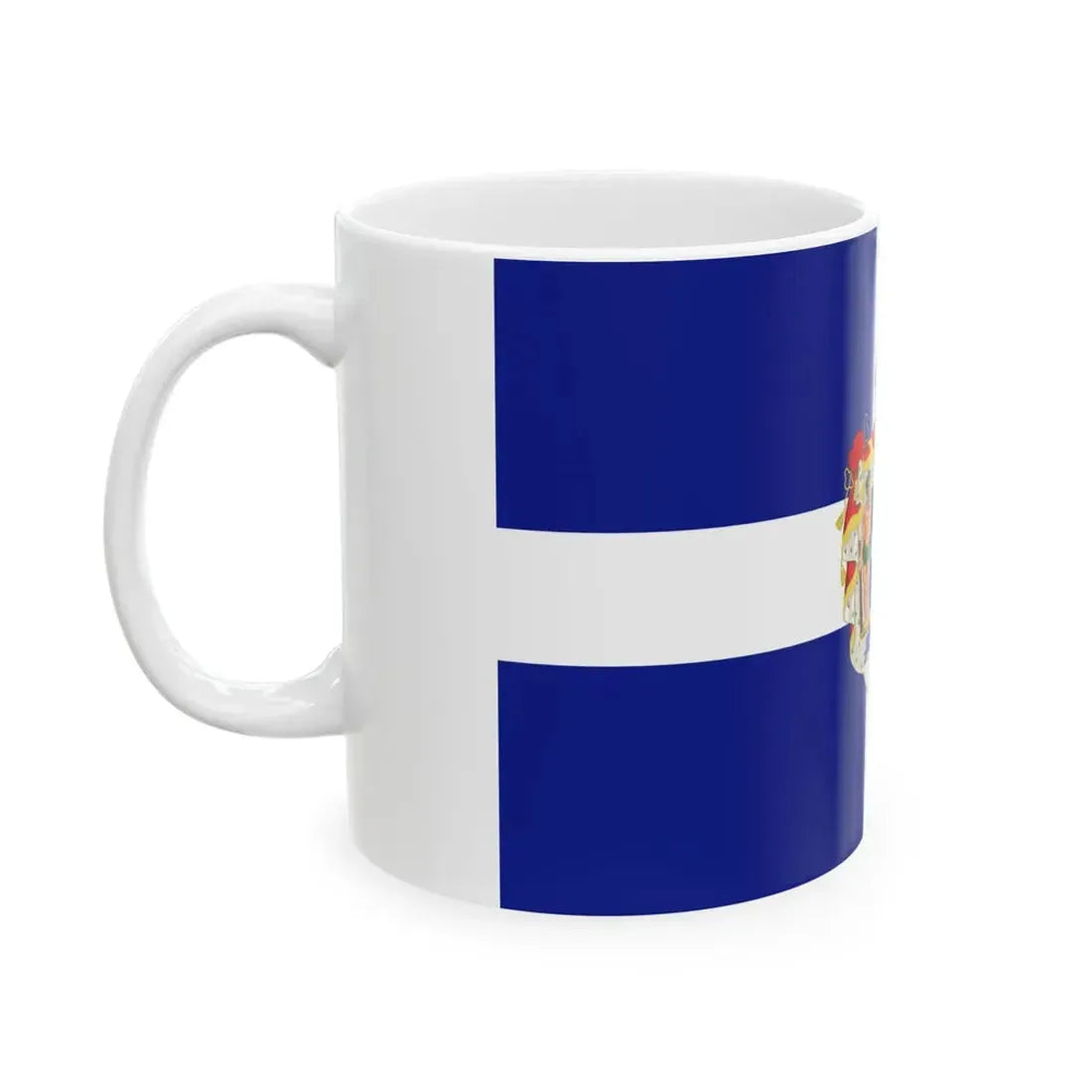 Personal flag of King George I of Greece (Greece) White Coffee Mug - Go Mug Yourself