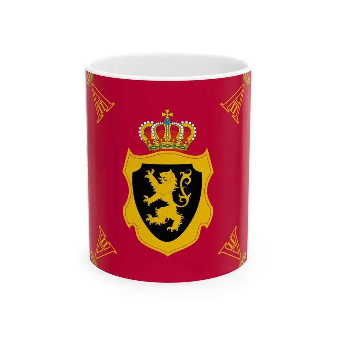 Personal Standard of King Albert II of Belgium (Belgium) White Coffee Mug 11oz - Go Mug Yourself