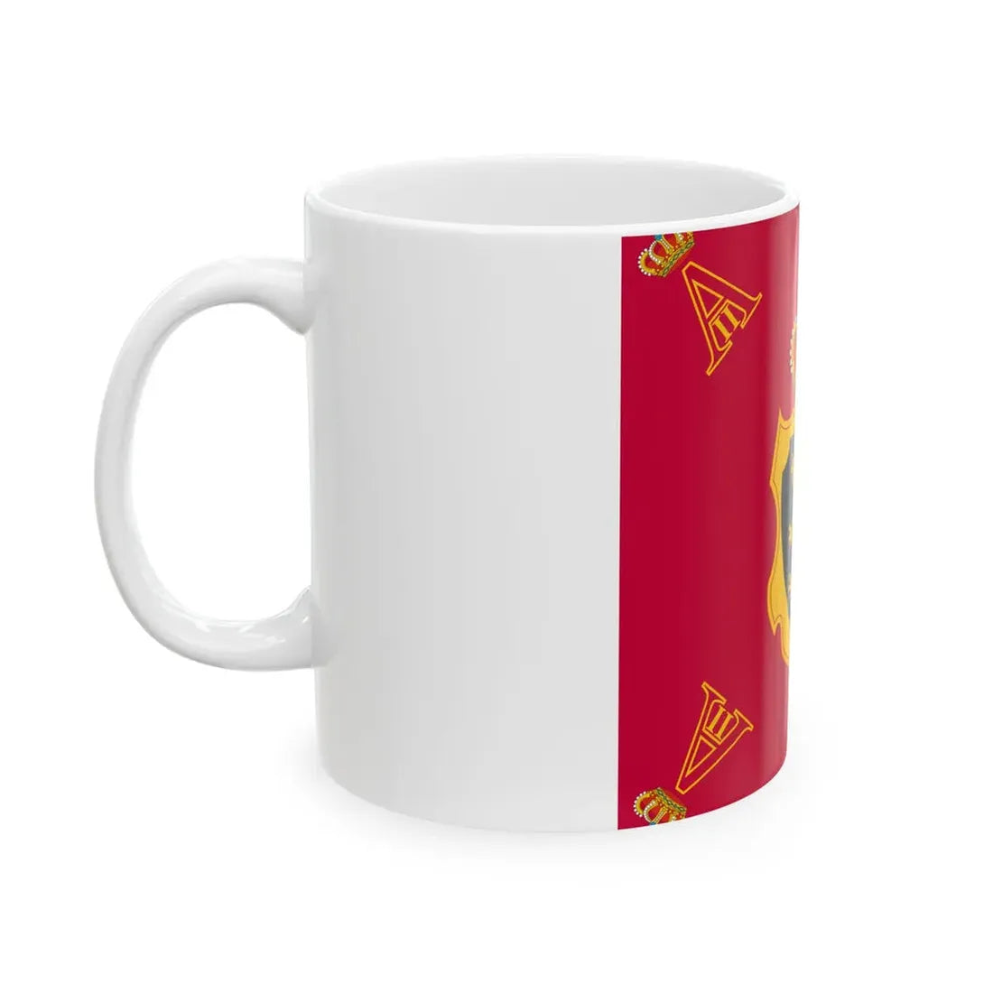 Personal Standard of King Albert II of Belgium (Belgium) White Coffee Mug - Go Mug Yourself