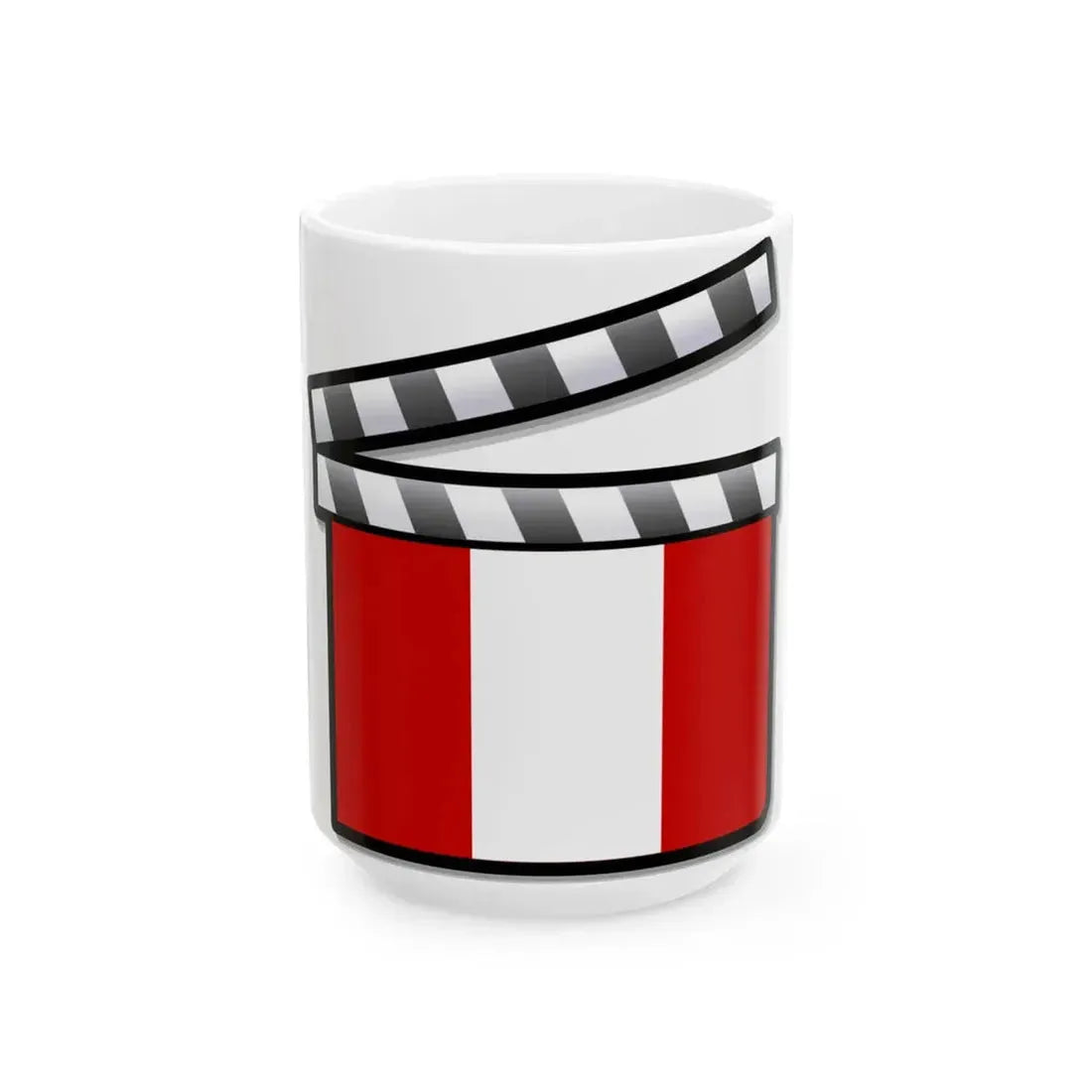 Peru film clapperboard (Peru) White Coffee Mug 15oz - Go Mug Yourself