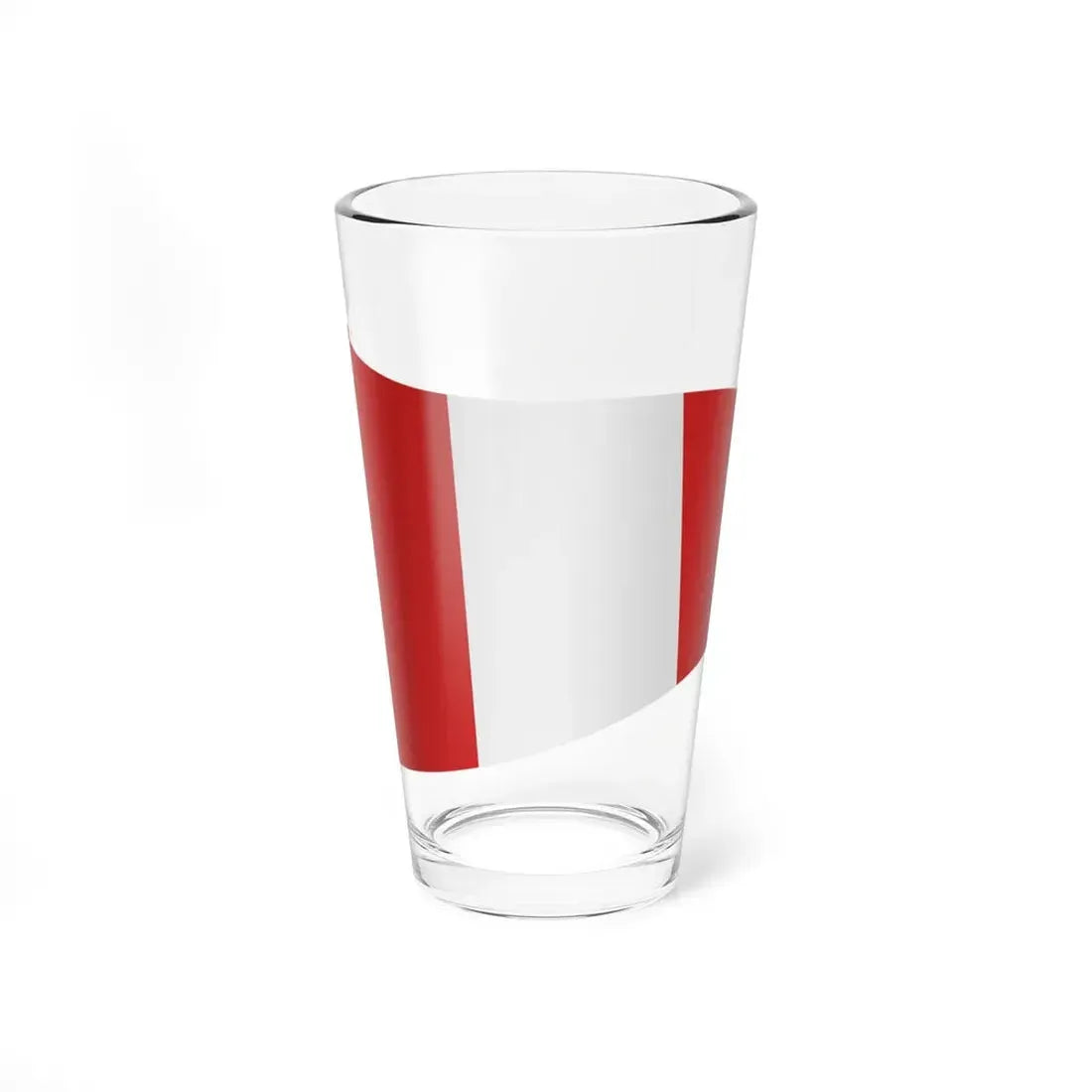 Peru Flag - iconic waving (Peru) Pint Glass 16oz 16oz - Go Mug Yourself