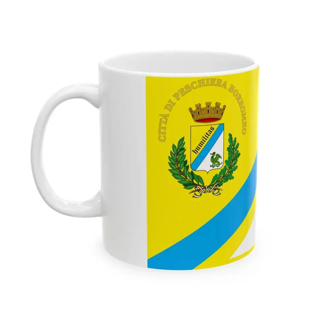 Peschiera Borromeo-Bandiera (Italy) White Coffee Mug - Go Mug Yourself