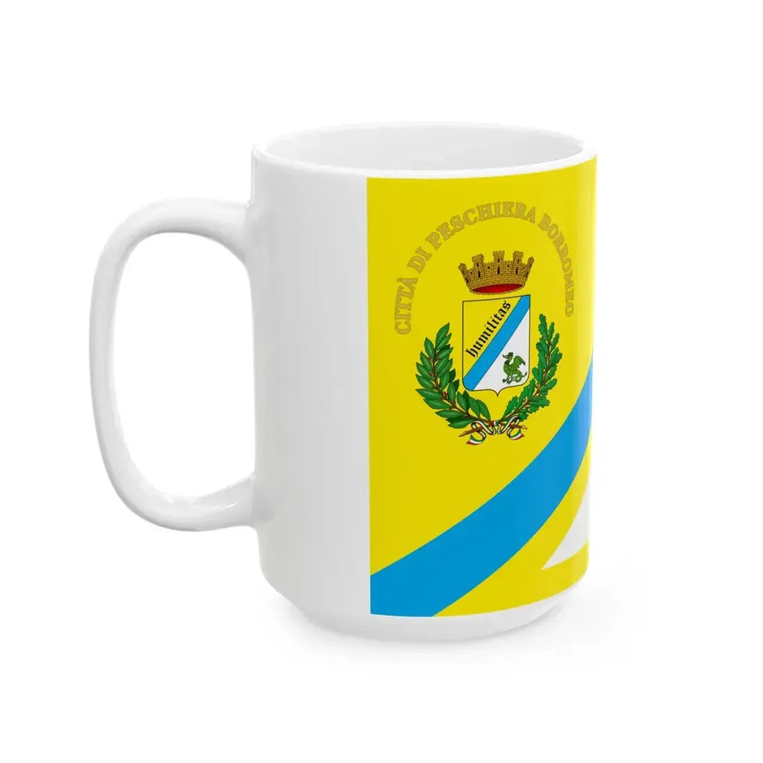 Peschiera Borromeo-Bandiera (Italy) White Coffee Mug - Go Mug Yourself