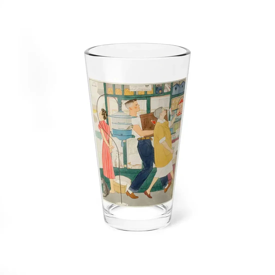 Pet Shop (Magazine Illustration) Pint Glass 16oz 16oz - Go Mug Yourself