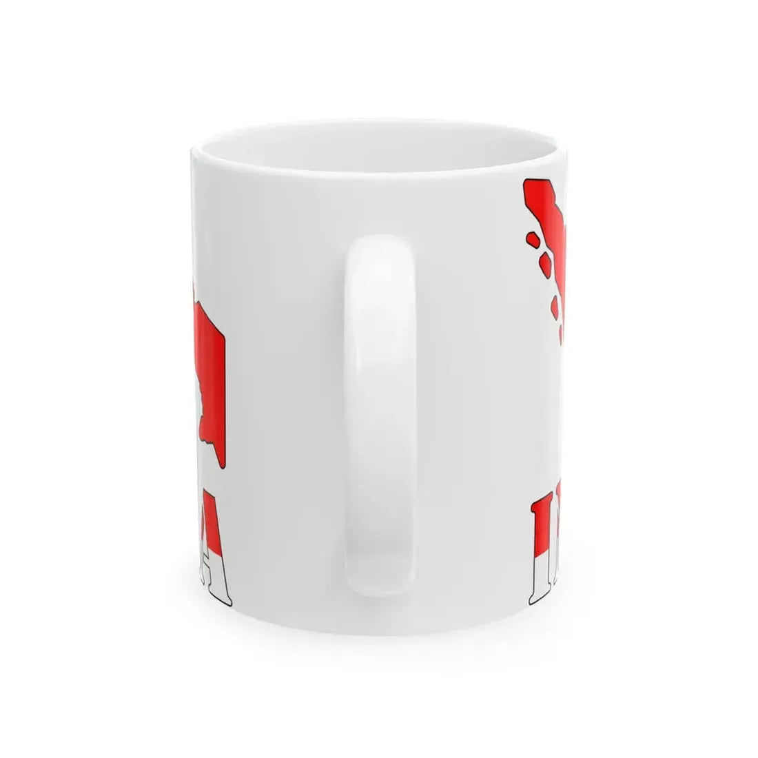 Peta Indonesia Merah Putih (Indonesia) White Coffee Mug - Go Mug Yourself