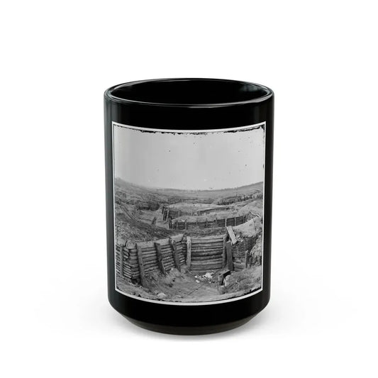 Petersburg, Va. Confederate Fortifications With Chevaux-De-Frise Beyond (U.S. Civil War) Black Coffee Mug 15oz - Go Mug Yourself