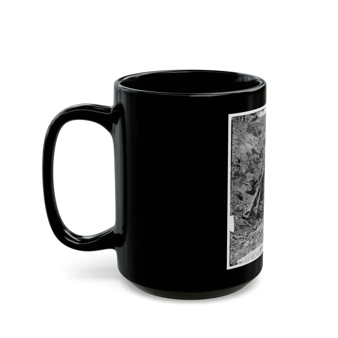Petersburg, Va. Dead Confederate Soldier, In Trench Beyond A Section Of Chevaux-De-Frise (U.S. Civil War) Black Coffee Mug - Go Mug Yourself