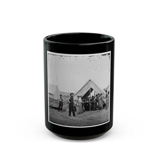 Petersburg, Va. Sutler's Tent, 2d Division, 9th Corps (U.S. Civil War) Black Coffee Mug 15oz - Go Mug Yourself