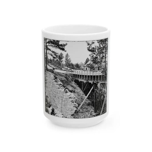 Petersburg, Va., Vicinity. Canal Aqueduct (U.S. Civil War) White Coffee Mug 15oz - Go Mug Yourself