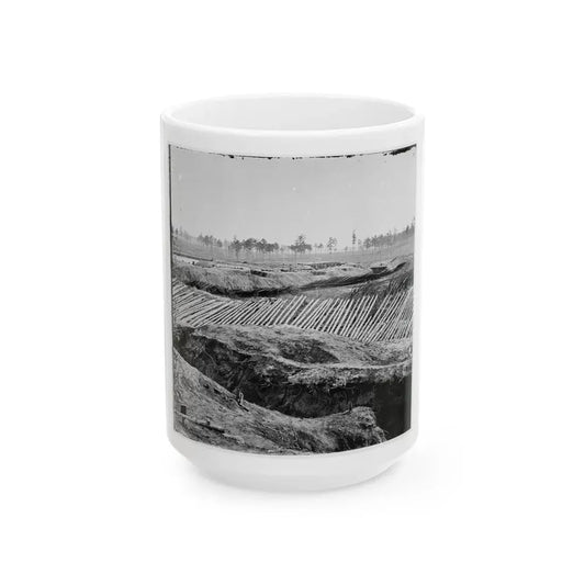 Petersburg, Va. View From Breastworks Of Fort Sedgwick (U.S. Civil War) White Coffee Mug 15oz - Go Mug Yourself