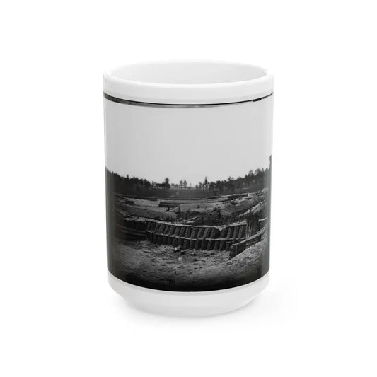 Petersburg, Va. View From Center Of Fort Sedgwick Looking South (U.S. Civil War) White Coffee Mug 15oz - Go Mug Yourself