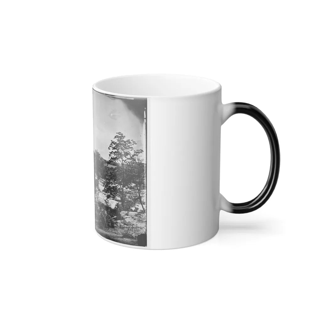 Petersburg, Va., Vicinity. Johnson's Mill on the Appomattox Near Campbell's Bridge; Soldiers Standing on Rocks in the Stream (U.S. Civil War) Color Changing Coffee Mug 11oz-Go Mug Yourself