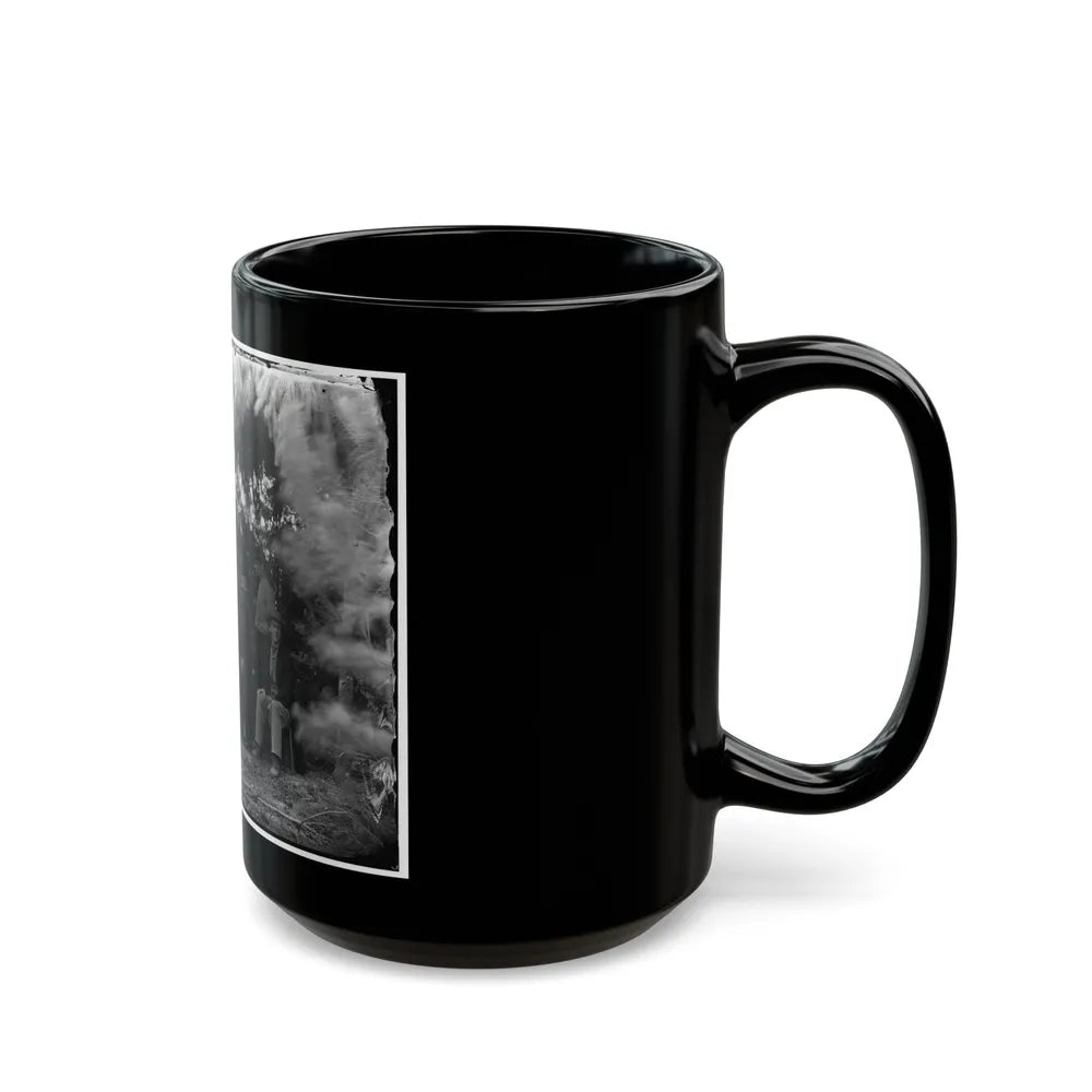 Petersburg, Va., Vicinity. Maj. Thomas T. Eckert (Seated, Left) And Others Of U.S. Military Telegraph Corps (U.S. Civil War) Black Coffee Mug-Go Mug Yourself