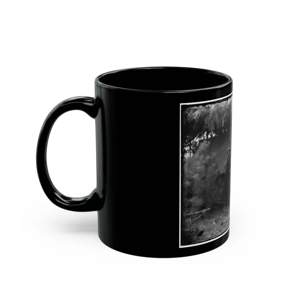 Petersburg, Va., Vicinity. Maj. Thomas T. Eckert (Seated, Left) And Others Of U.S. Military Telegraph Corps (U.S. Civil War) Black Coffee Mug-Go Mug Yourself
