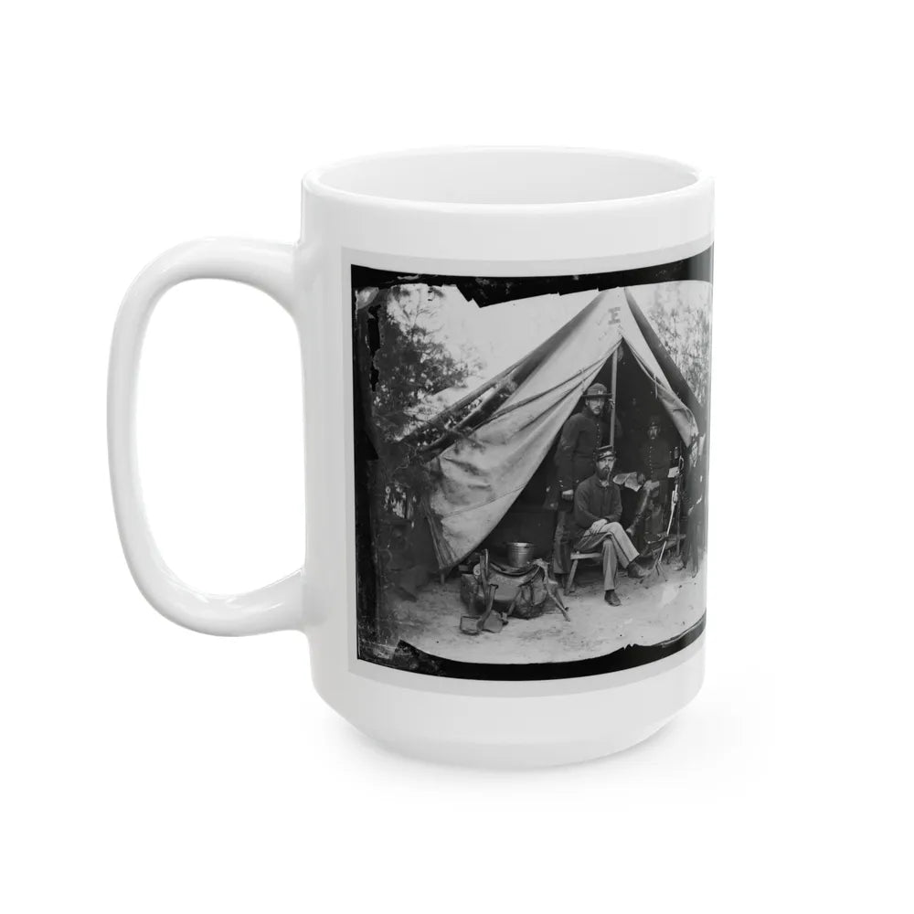 Petersburg, Virginia . Officer And Men Of Company E, 1st New York Engineers (U.S. Civil War) White Coffee Mug-Go Mug Yourself