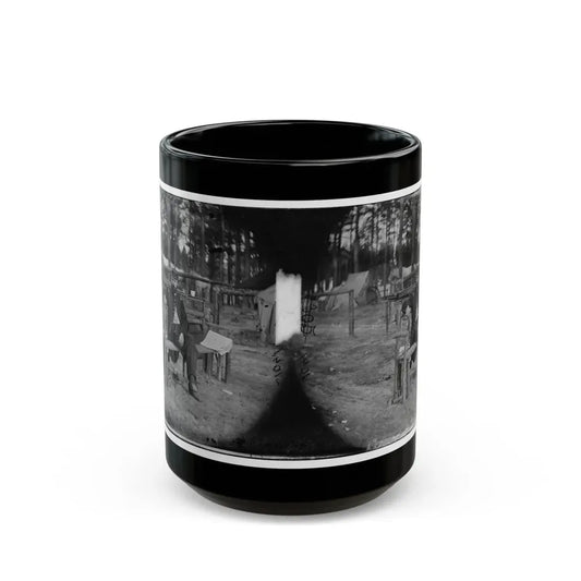 Petersburg, Virginia. Officer Seated 001 (U.S. Civil War) Black Coffee Mug 15oz - Go Mug Yourself