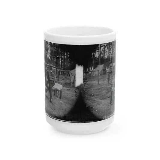Petersburg, Virginia. Officer Seated 001 (U.S. Civil War) White Coffee Mug 15oz - Go Mug Yourself