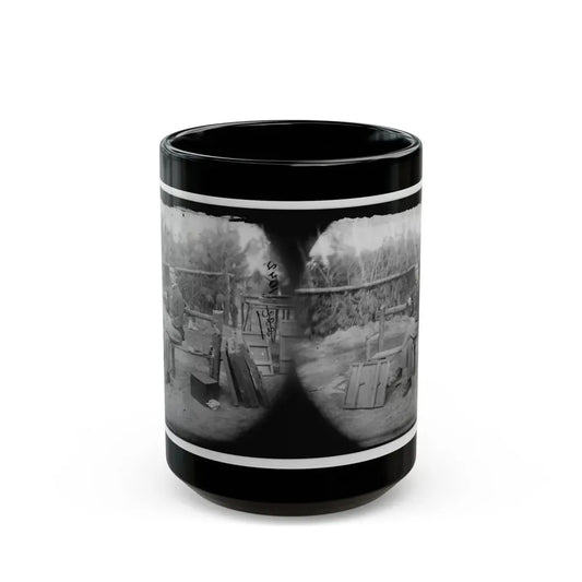 Petersburg, Virginia. Officer Seated (U.S. Civil War) Black Coffee Mug 15oz - Go Mug Yourself