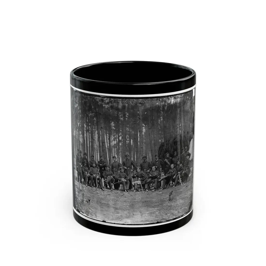 Petersburg, Virginia. Officers Of 114th Pennsylvania Infantry (U.S. Civil War) Black Coffee Mug 11oz - Go Mug Yourself