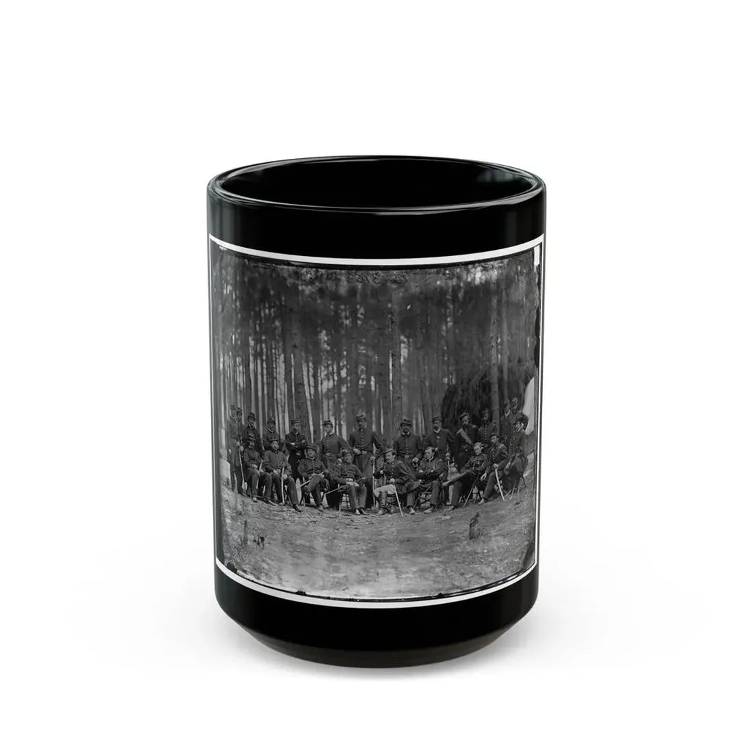 Petersburg, Virginia. Officers Of 114th Pennsylvania Infantry (U.S. Civil War) Black Coffee Mug 15oz - Go Mug Yourself