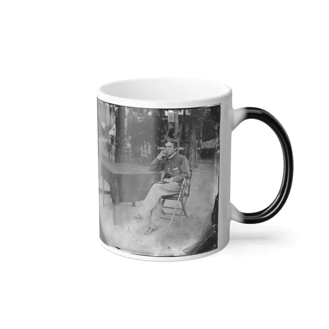 Petersburg, Virginia. Soldier Seated at Table (U.S. Civil War) Color Changing Coffee Mug 11oz - Go Mug Yourself