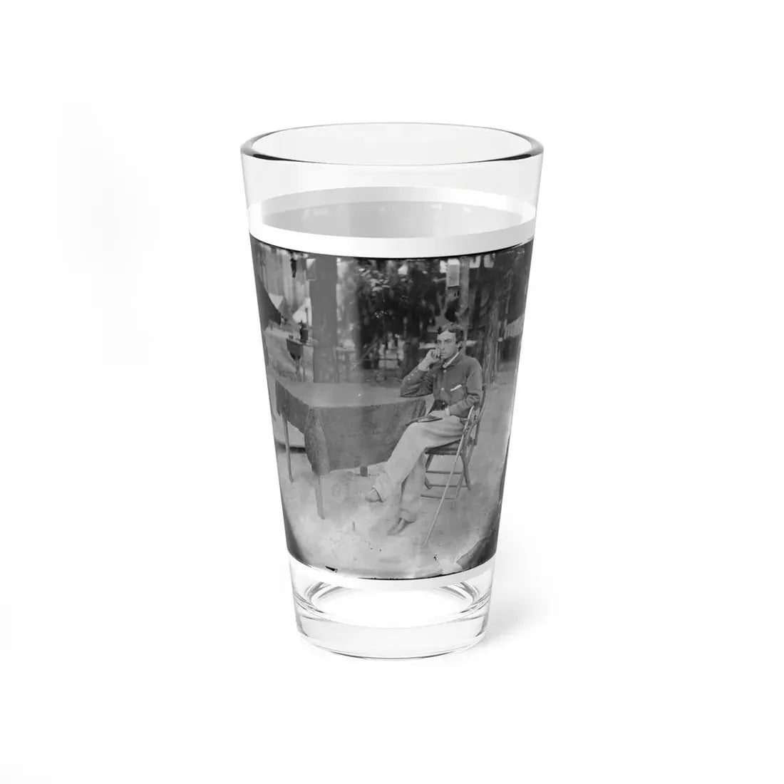 Petersburg, Virginia. Soldier Seated At Table (U.S. Civil War) Pint Glass 16oz - Go Mug Yourself