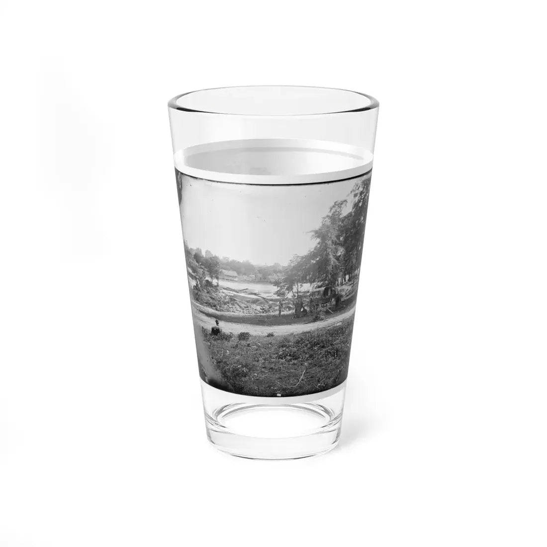 Petersburg, Virginia (Vicinity). View Of James River And Photographic Wagon Of Engineer Corps (U.S. Civil War) Pint Glass 16oz - Go Mug Yourself