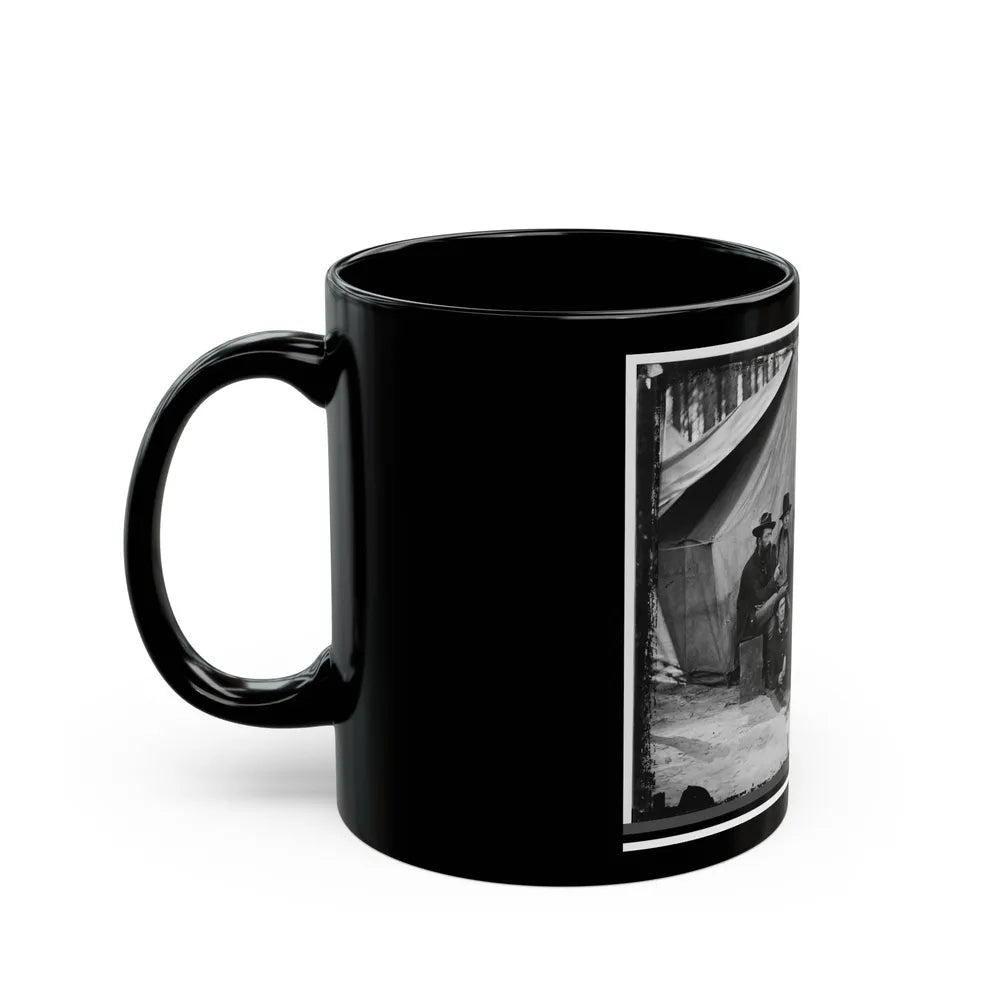 Petersburg, Virginia. Engineers At H.Q., Army Of The Potomac (U.S. Civil War) Black Coffee Mug-Go Mug Yourself